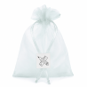 Borsa in organza con adesivo personalizzato